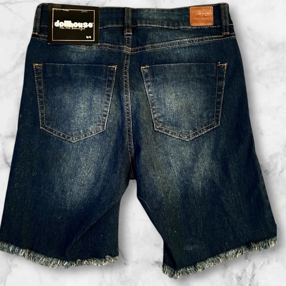 Dollhouse Havana Bermuda dark wash denim shorts Sz 5/6 nwt 010 - Picture 2 of 2